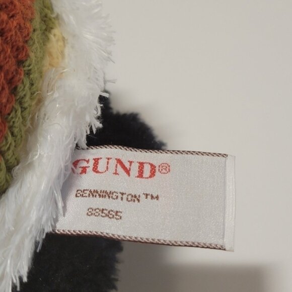 Gund 10" Bennington Black Teddy Bear Rainbow Sweater Collectable - Picture 3 of 5